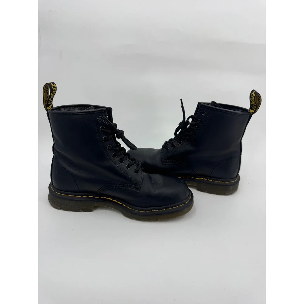 Dr. Martens Ambury Black Leather Work Boots ASTM‎ F2892-18 EH Mens 8 Womens 9